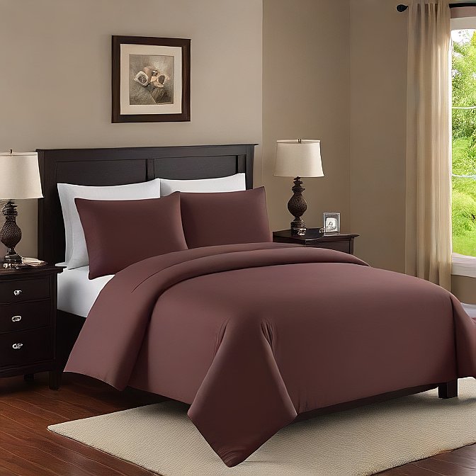 Chocolate Sheet Set 4-Pieces Egyptian Cotton 1000TC at AlivePixels.com