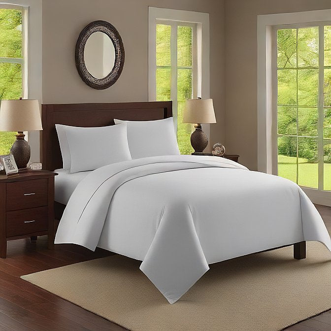 White Sheet Set 4-Pieces Pure Egyptian Cotton 1000 Thread Count at AlivePixels.com