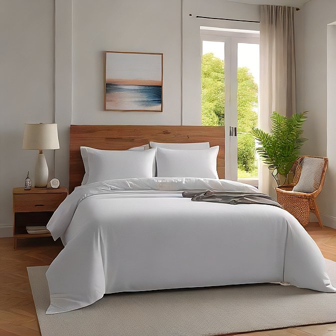 White Solid Sheet Set Egyptian Cotton 1000TC at alivepixels.com