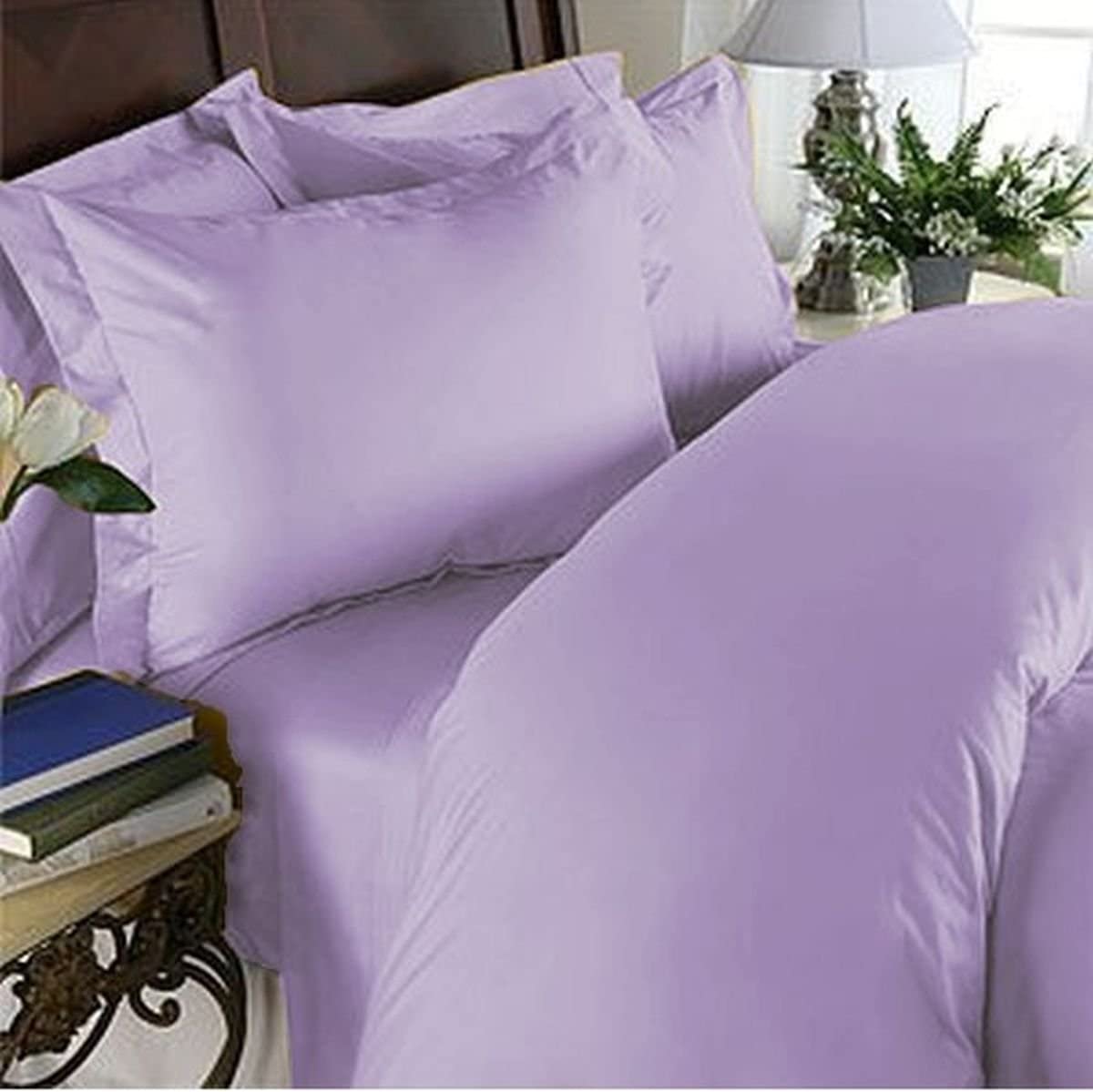 8 Inch Pocket Fitted Sheet Lavender Egyptian Cotton 1000TC