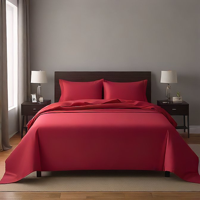 Burgundy Sheet Set 4-Pieces Egyptian Cotton 1000 Thread Count at AlivePixels.com