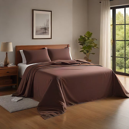 Chocolate Sheet Set Egyptian Cotton 1000 Thread Count at AlivePixels.com