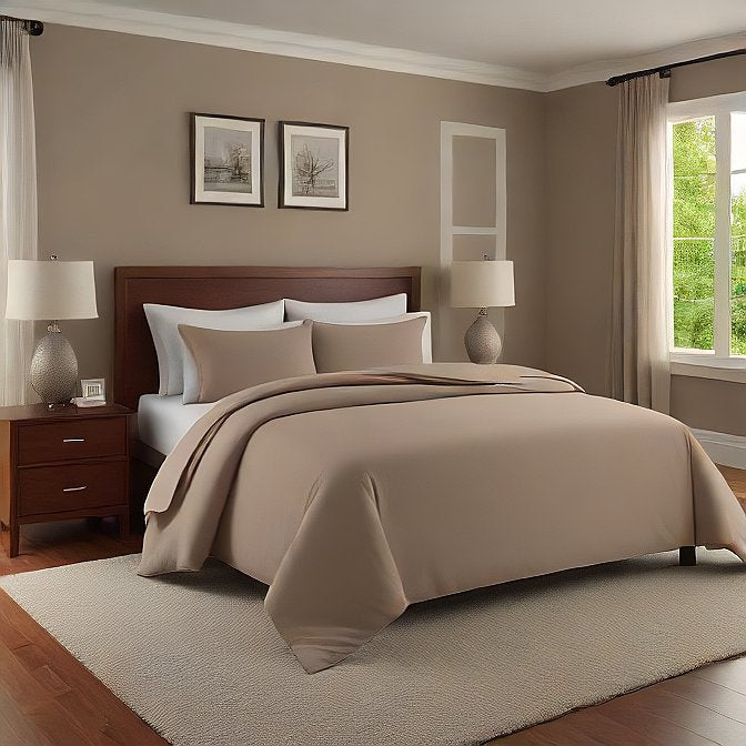 Taupe Sheet Set Egyptian Cotton 1000 Thread Count at AlivePixels.com