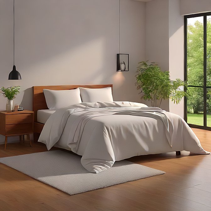 White Sheet Set 4-Pieces Egyptian Cotton 1000 Thread Count at AlivePixels.com