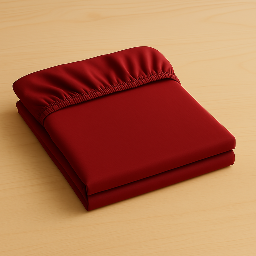 Fitted Sheet Burgundy 1-Piece 1000TC 100% Cotton Deep Pocket