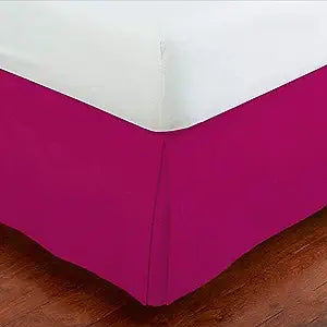 32 Inch Drop Hot Pink Bed Skirt Split Corner 1000TC