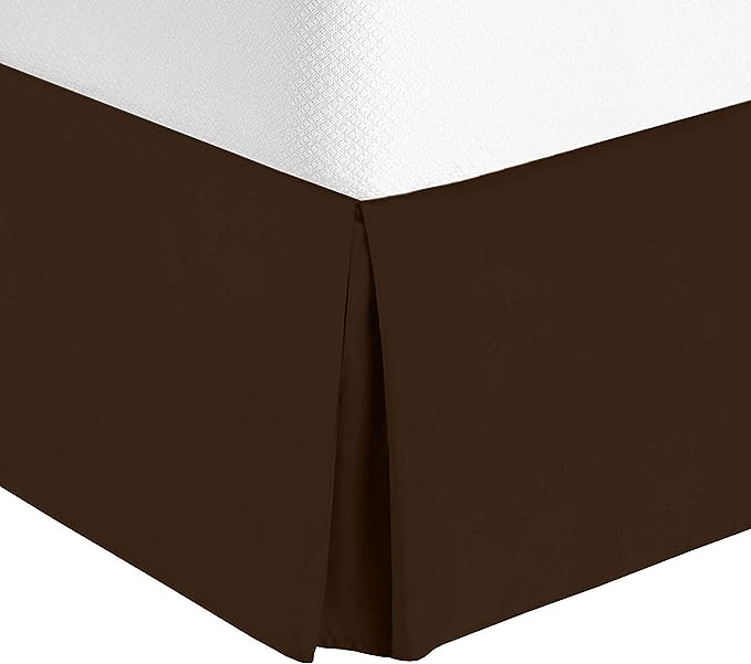 18 Inch Drop Chocolate Bed Skirt Split Corner 1000TC