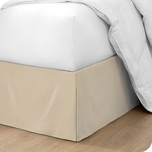 24 Inch Drop Beige Bed Skirt Split Corner 1000TC