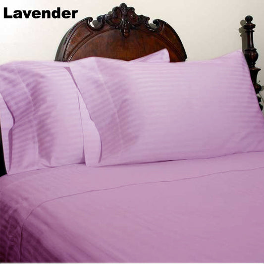36 Inch Deep Pocket Lavender Fitted Sheets Pure Egyptian Cotton 300TC