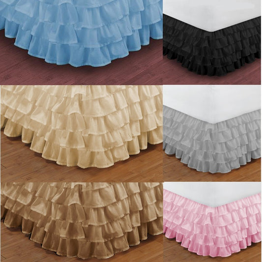 Bottom Ruffle Bed skirt Solid Egyptian Cotton 300TC
